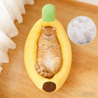 Banana Peel Plush Cat Sleeping Bed