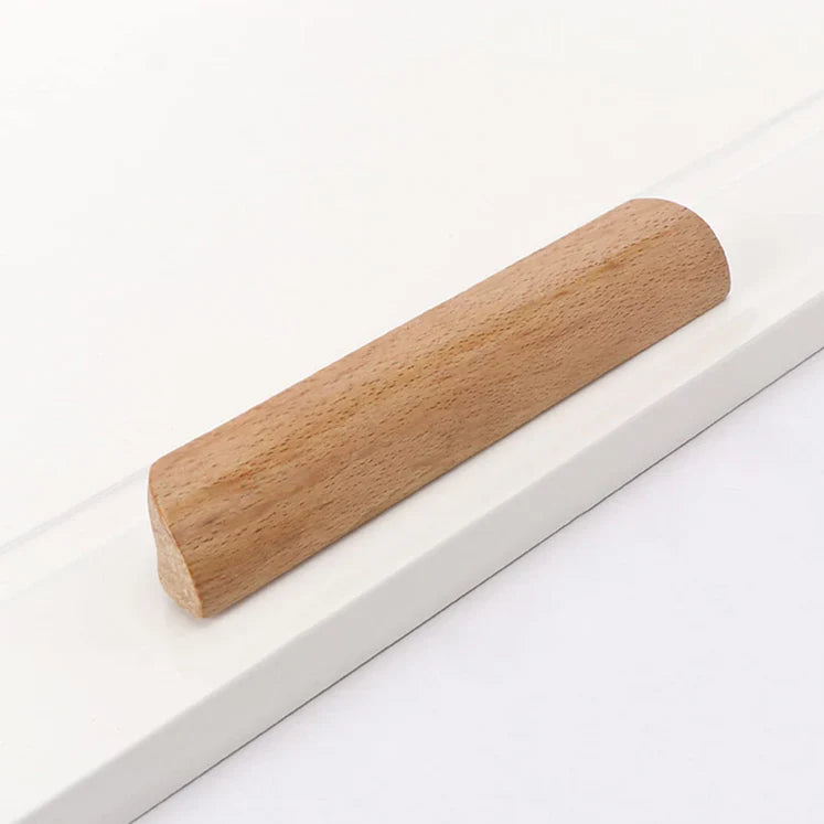 Modern Solid Wood Finger Edge Pulls for Cabinets and Drawers