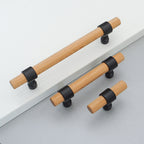 Vintage Walnut Wood Cabinet Pulls