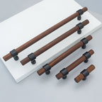 Vintage Walnut Wood Cabinet Pulls