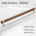 Architectural Square Walnut Wood Cabinet Pulls
