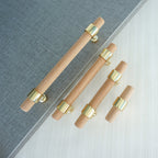 Vintage Walnut Wood Cabinet Pulls