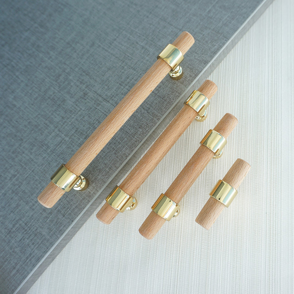 Vintage Walnut Wood Cabinet Pulls