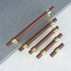 Vintage Walnut Wood Cabinet Pulls