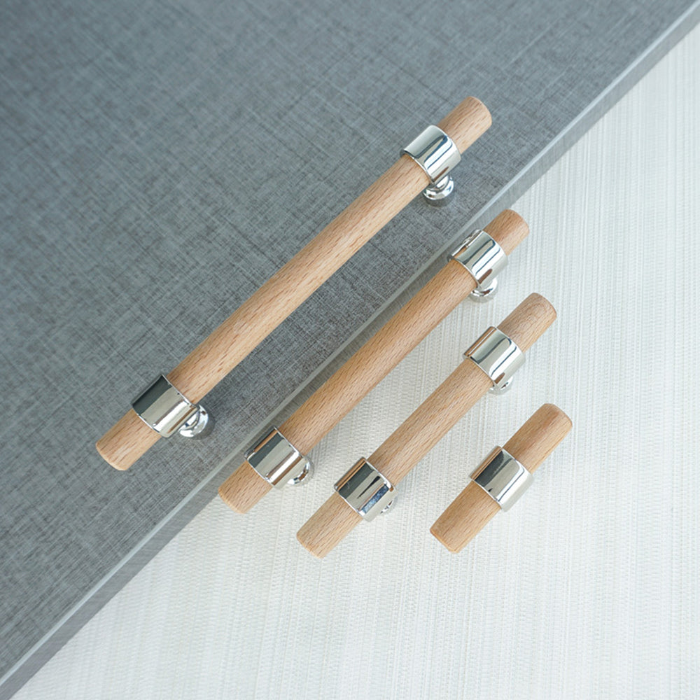 Vintage Walnut Wood Cabinet Pulls