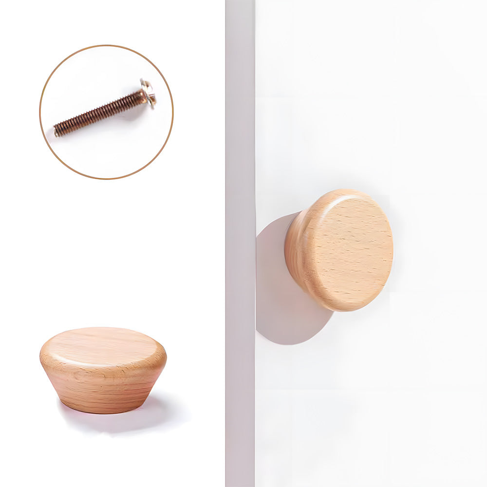 Scandinavian Solid Wood Cabinet Handles