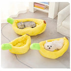 Banana Peel Plush Cat Sleeping Bed