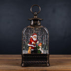 Santa & Dog LED Glitter Snow Globe