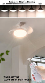 RC 2 in 1 Invisible Blade Ceiling Fan Light