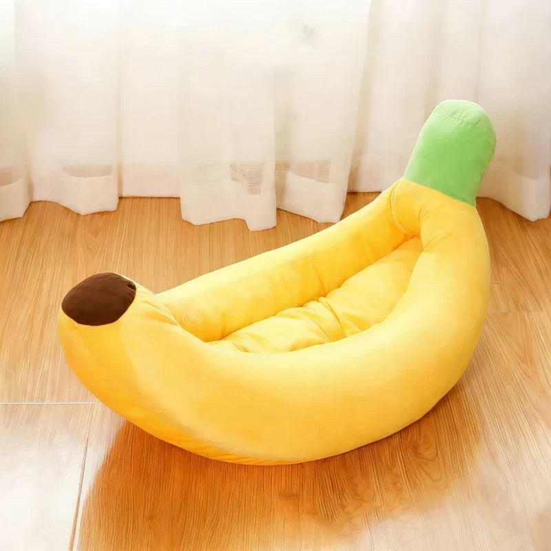 Banana Peel Plush Cat Sleeping Bed