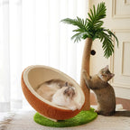 Palm Nest Coconut Shell Cat Lounger Tree