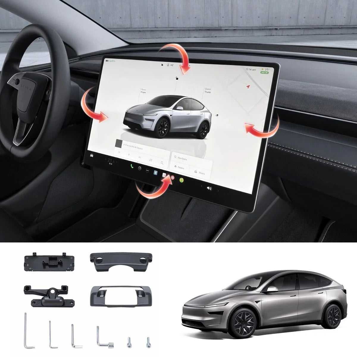 Screen Rotating Swivel Mount for Tesla Model Y L 2026+