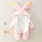 Winter Bunny Cozy Warm Baby Jumpsuit