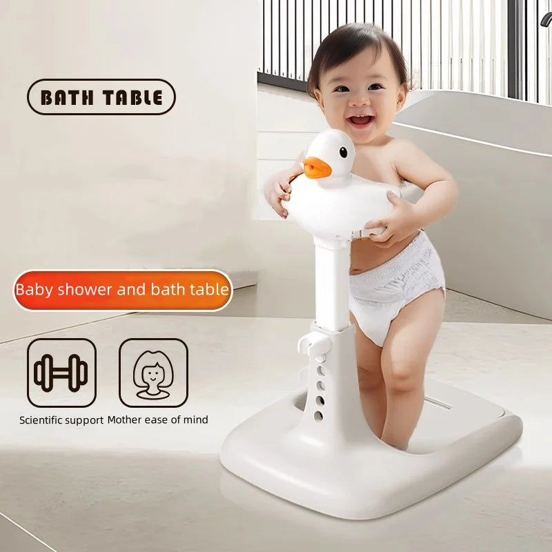 Duck-Shaped Non Slip Baby Bath Rack Stand