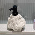 Sculptural Stone-Textured Ceramic Soap Dispenser