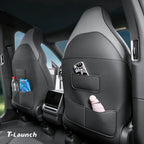 Nappa Leather Front Seat Back Kick Mats for Tesla Model Y L 2026+