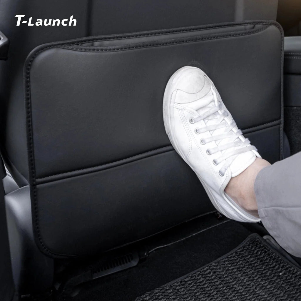 Nappa Leather Front Seat Back Kick Protectors for Tesla Model 3/Y/Y L 2024+ (2 PCS)