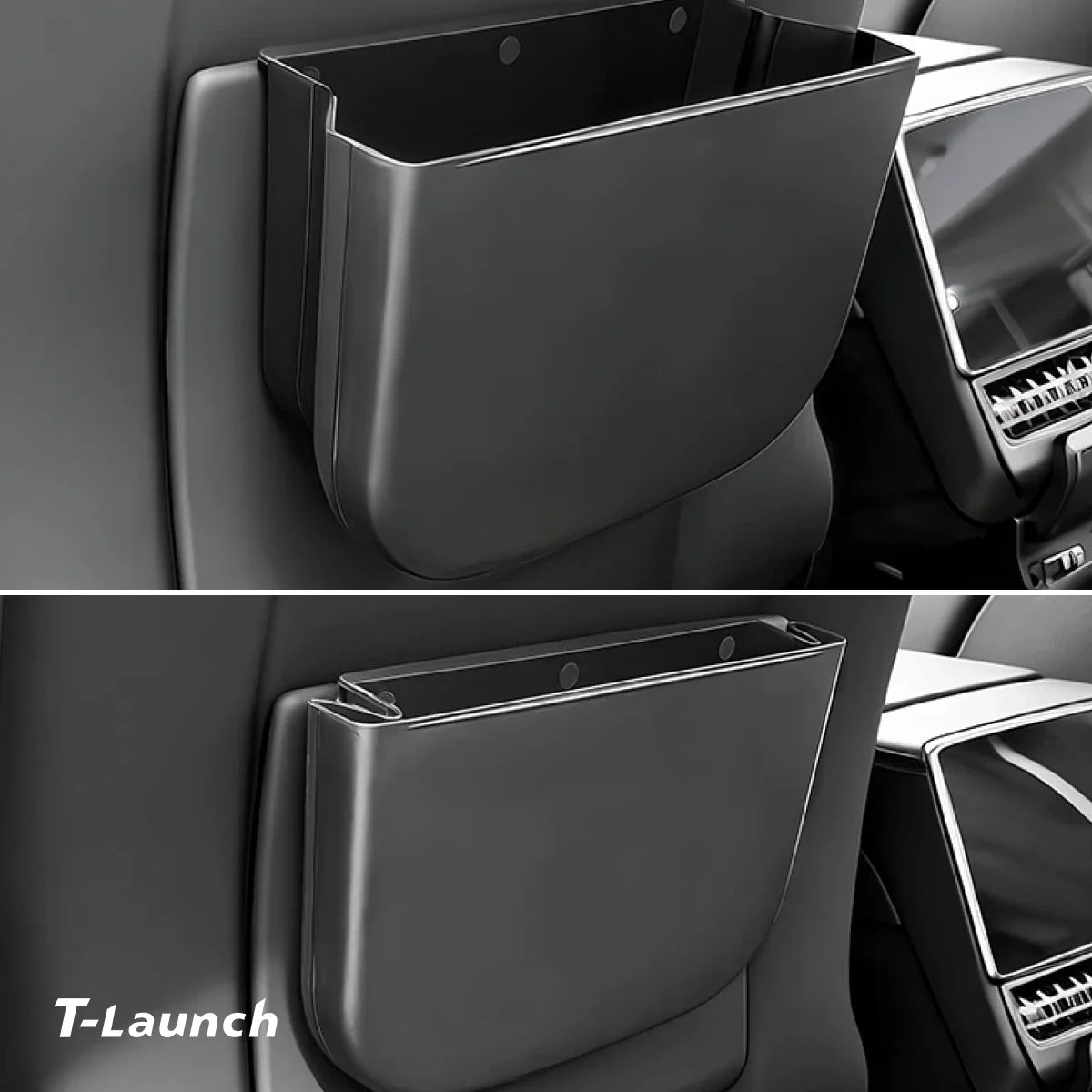 Foldable Seat Back Storage Organizer & Trash Can for Tesla Model 3/Y 2017+