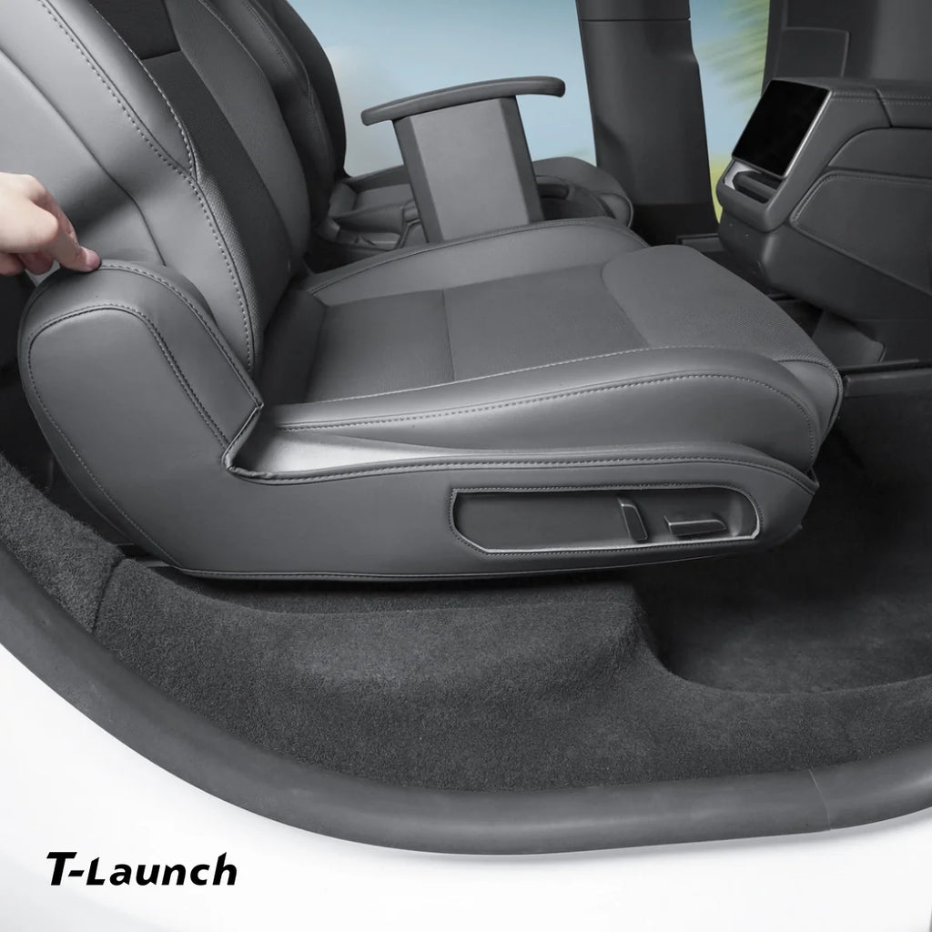 Nappa Leather Second Row Seat Side Panel Protectors for Tesla Model Y L 2026+