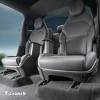 Nappa Leather Second Row Seat Side Panel Protectors for Tesla Model Y L 2026+