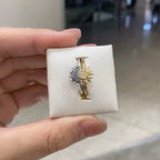 Celestial Sun and Moon Charm Sparkling Ring