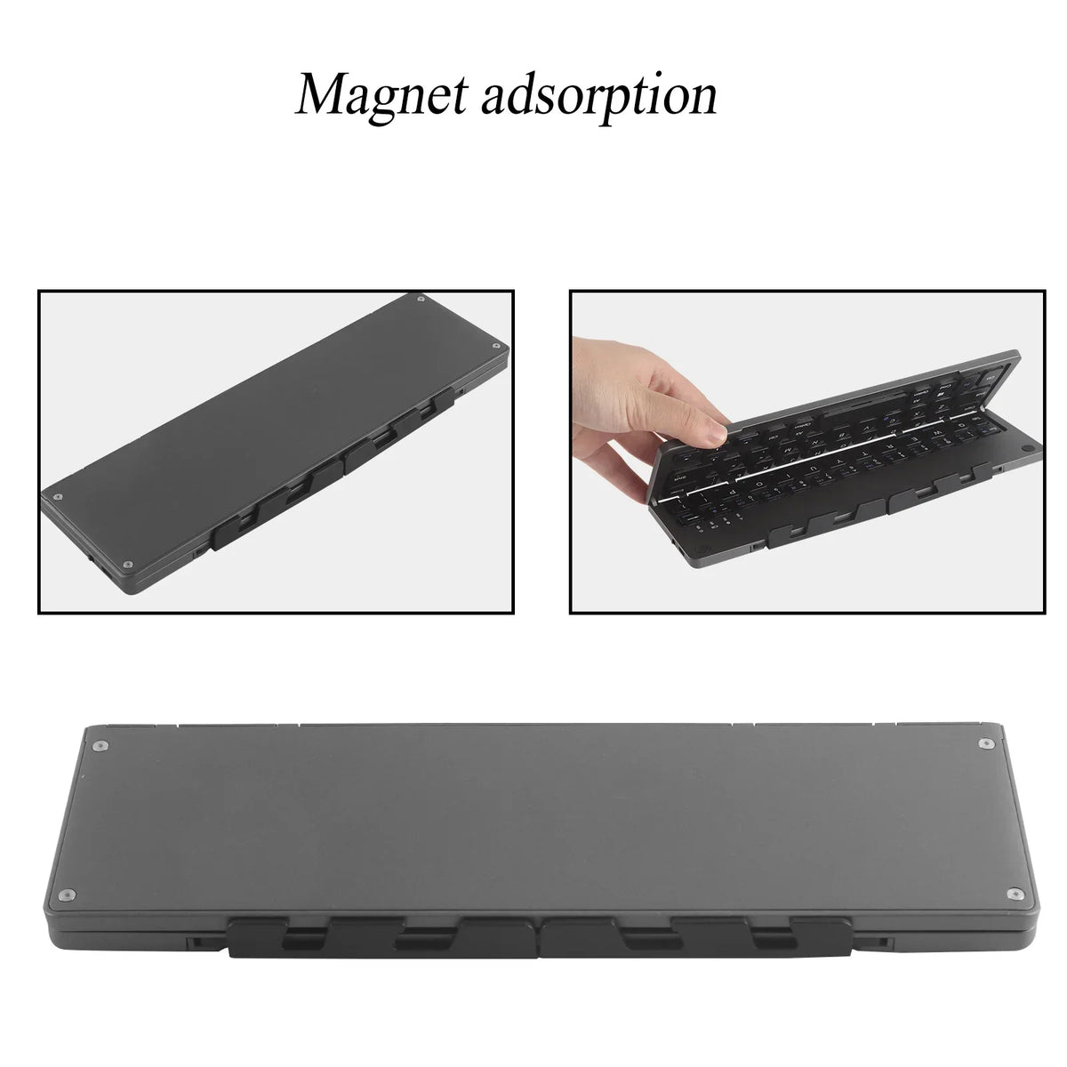 Travel-Friendly Foldable Wireless Keyboard Phone Holder