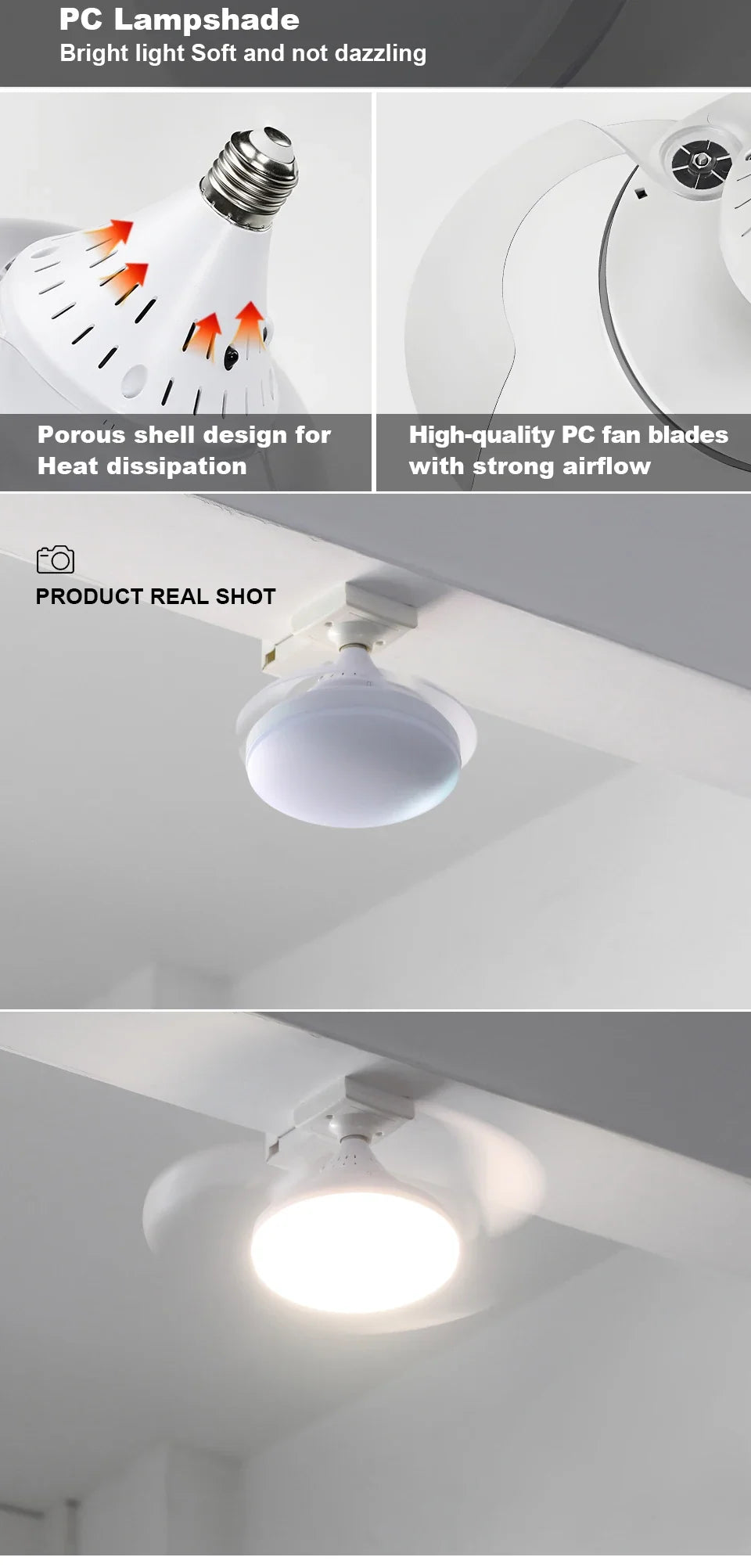 RC 2 in 1 Invisible Blade Ceiling Fan Light