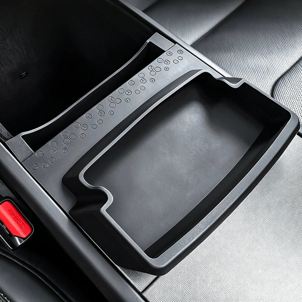 Silicone Armrest Organizer with Sunglasses Storage for Tesla Model Y Juniper 2025+/Model 3 Highland 2024+/Model Y L 2026+