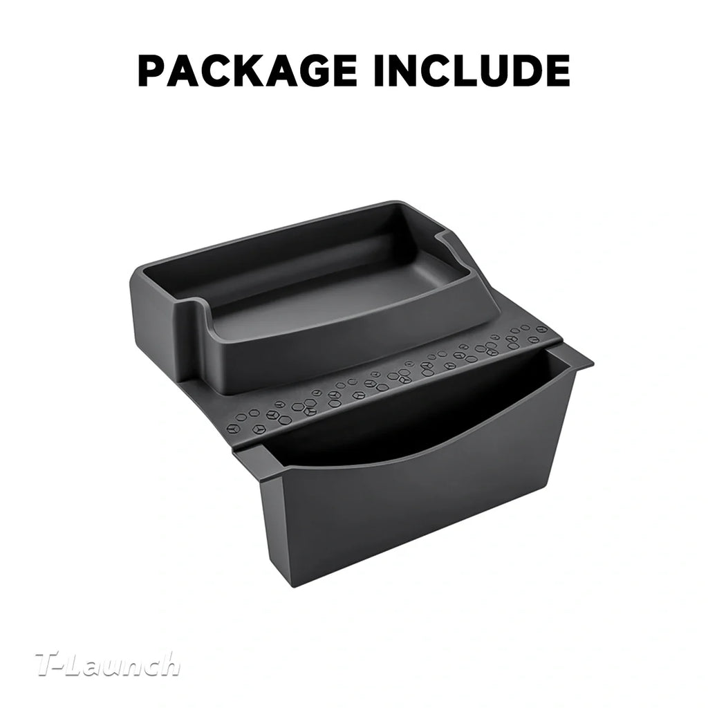 Silicone Armrest Organizer with Sunglasses Storage for Tesla Model Y Juniper 2025+/Model 3 Highland 2024+/Model Y L 2026+