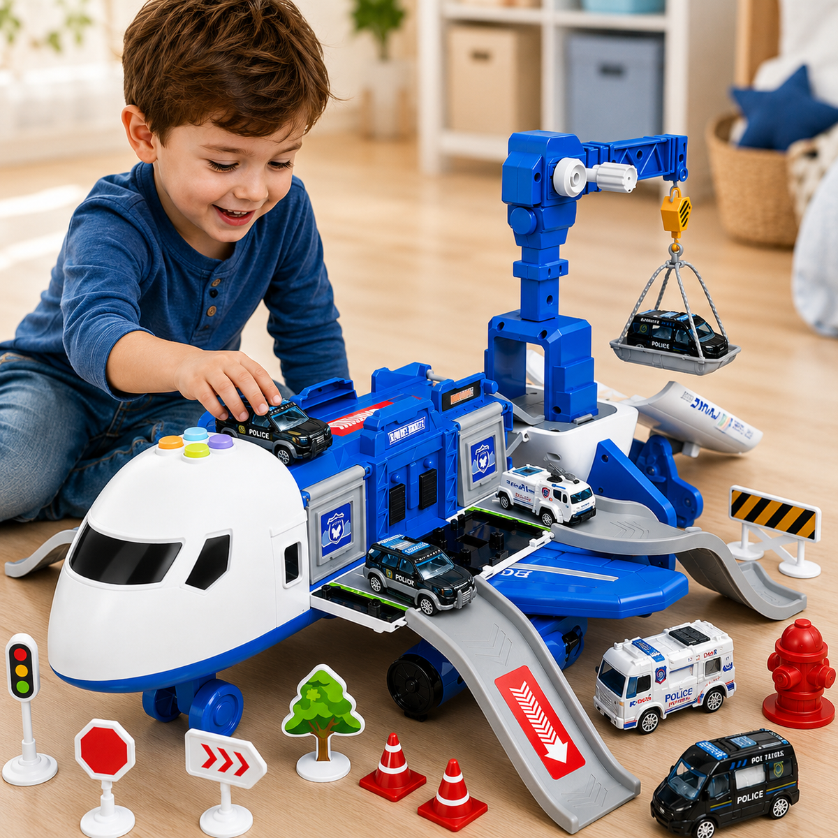 SkyMission | Adventure Airplane Playset with Multi-Vehicle Fun | Creative Role Play for Imaginative Exploration