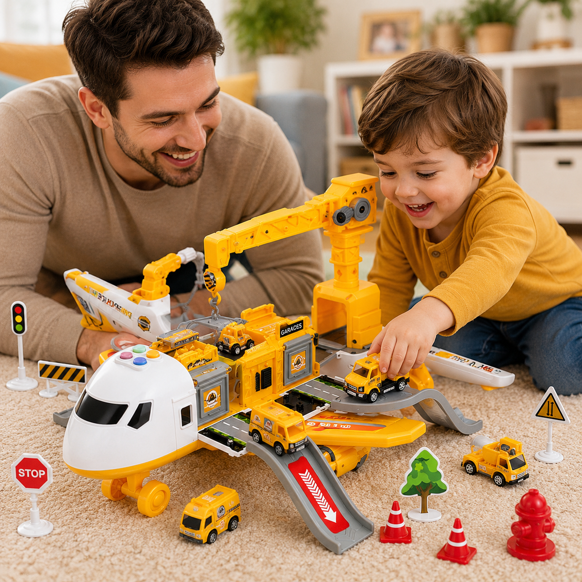 SkyMission | Adventure Airplane Playset with Multi-Vehicle Fun | Creative Role Play for Imaginative Exploration