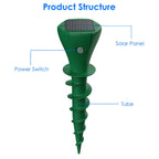 8-Pack Solar Mole Repellent Stakes – Waterproof Vibration