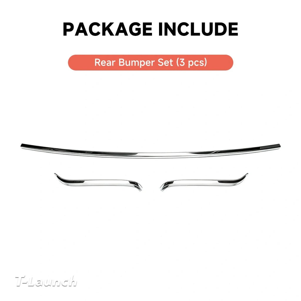 Stainless Steel Front & Rear Bumper Protection Trim for Tesla Model Y L 2026+