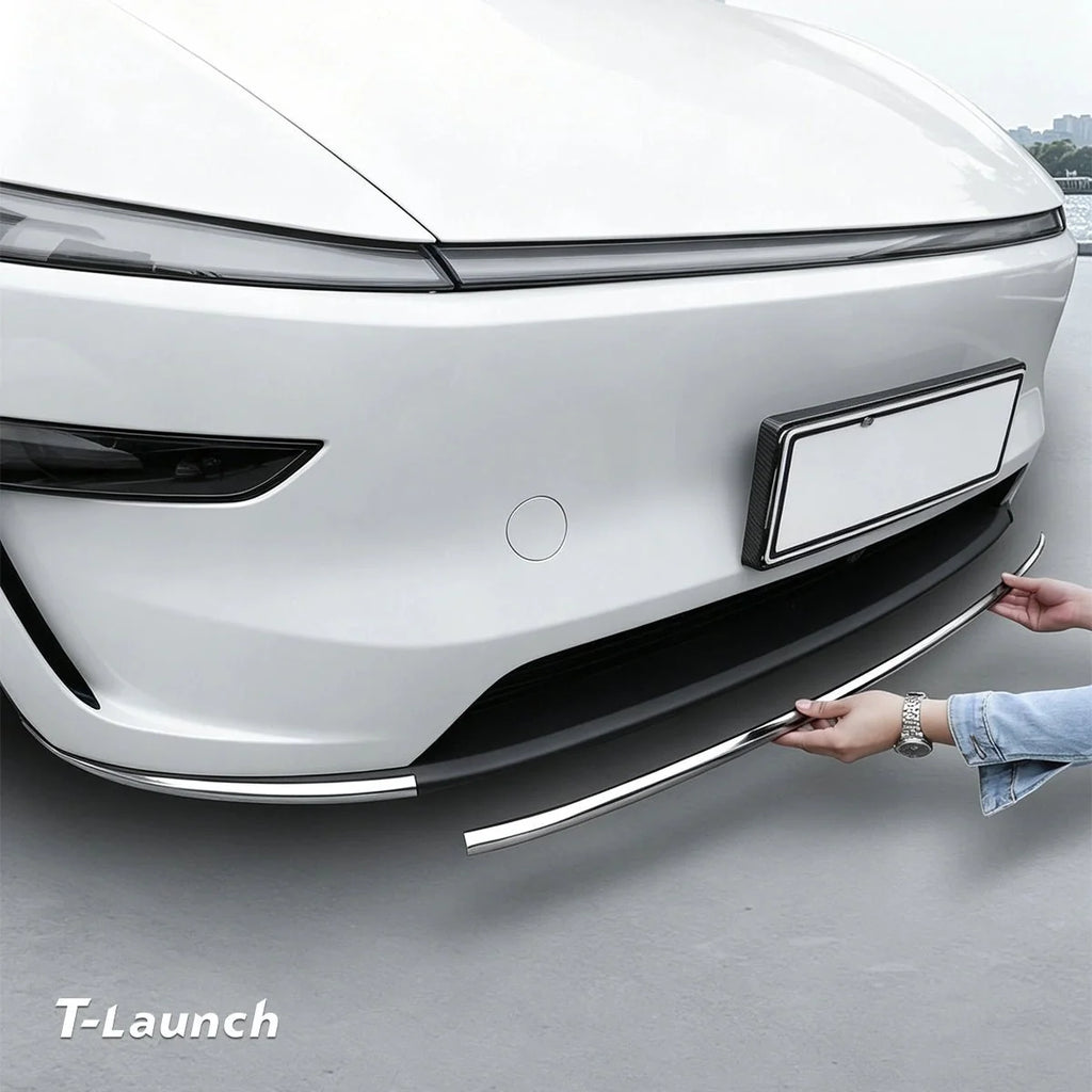 Stainless Steel Front & Rear Bumper Protection Trim for Tesla Model Y L 2026+
