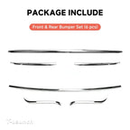 Stainless Steel Front & Rear Bumper Protection Trim for Tesla Model Y L 2026+