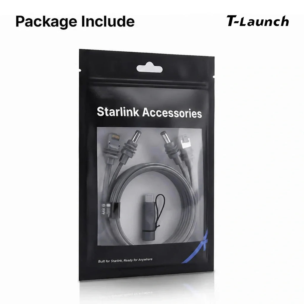 Starlink Mini Cable - 2-in-1 Ethernet & Power, RJ45 & DC