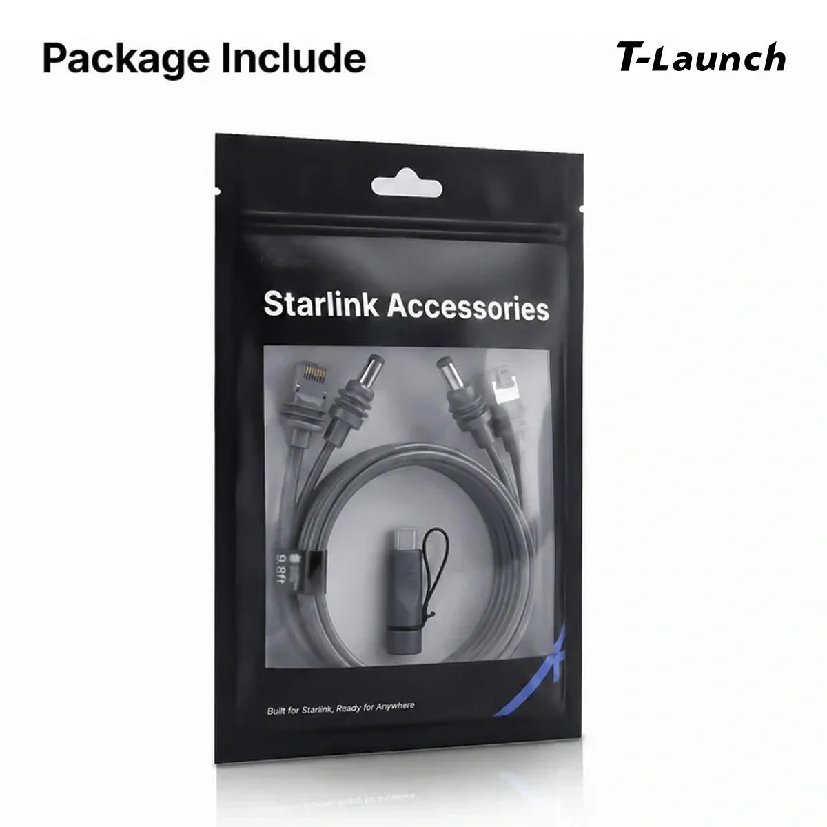 Starlink Mini Cable - 2-in-1 Ethernet & Power, RJ45 & DC