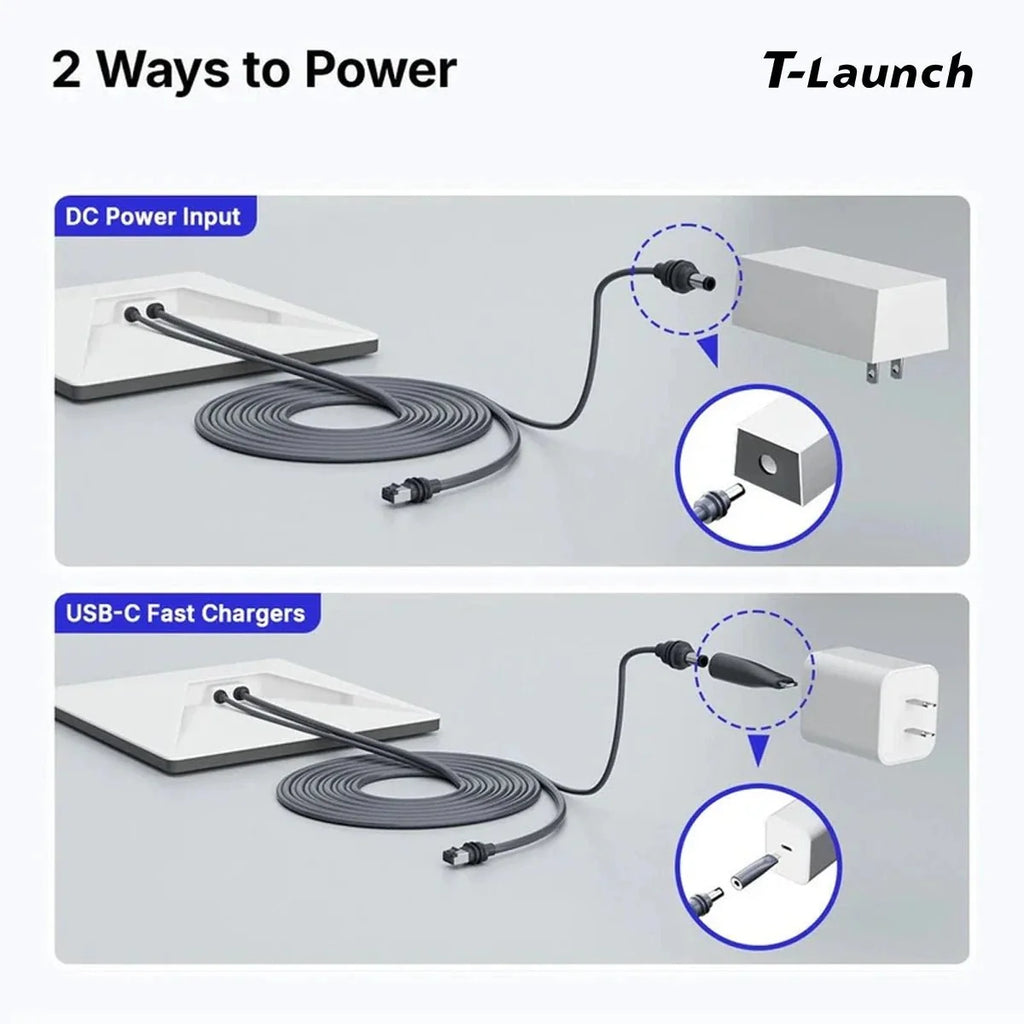 Starlink Mini Cable - 2-in-1 Ethernet & Power, RJ45 & DC