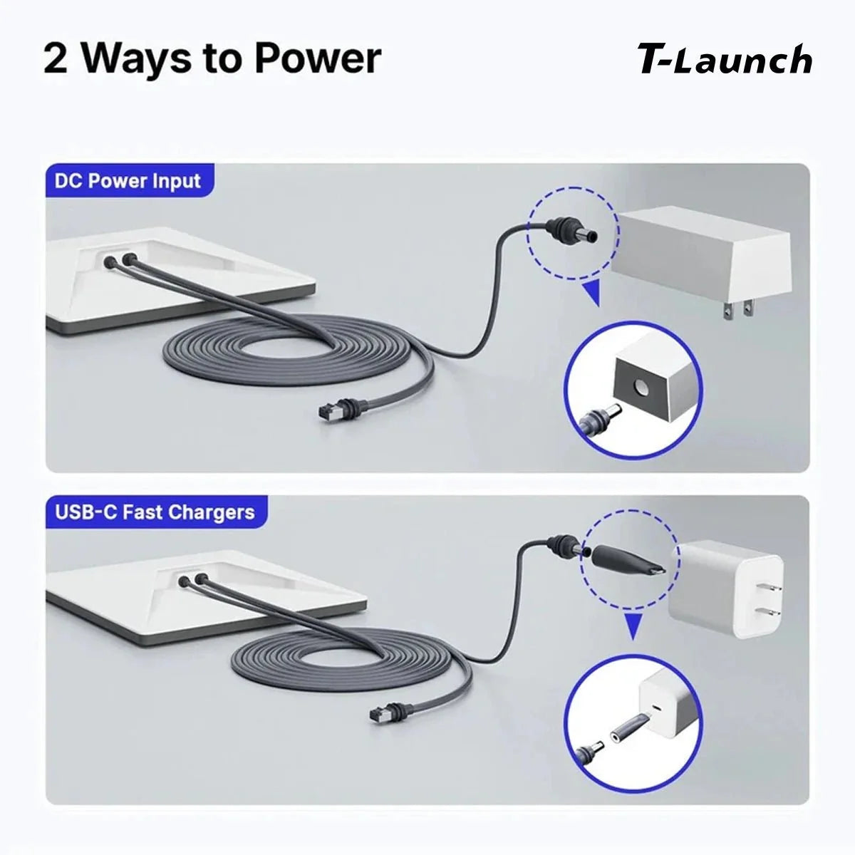 Starlink Mini Cable - 2-in-1 Ethernet & Power, RJ45 & DC