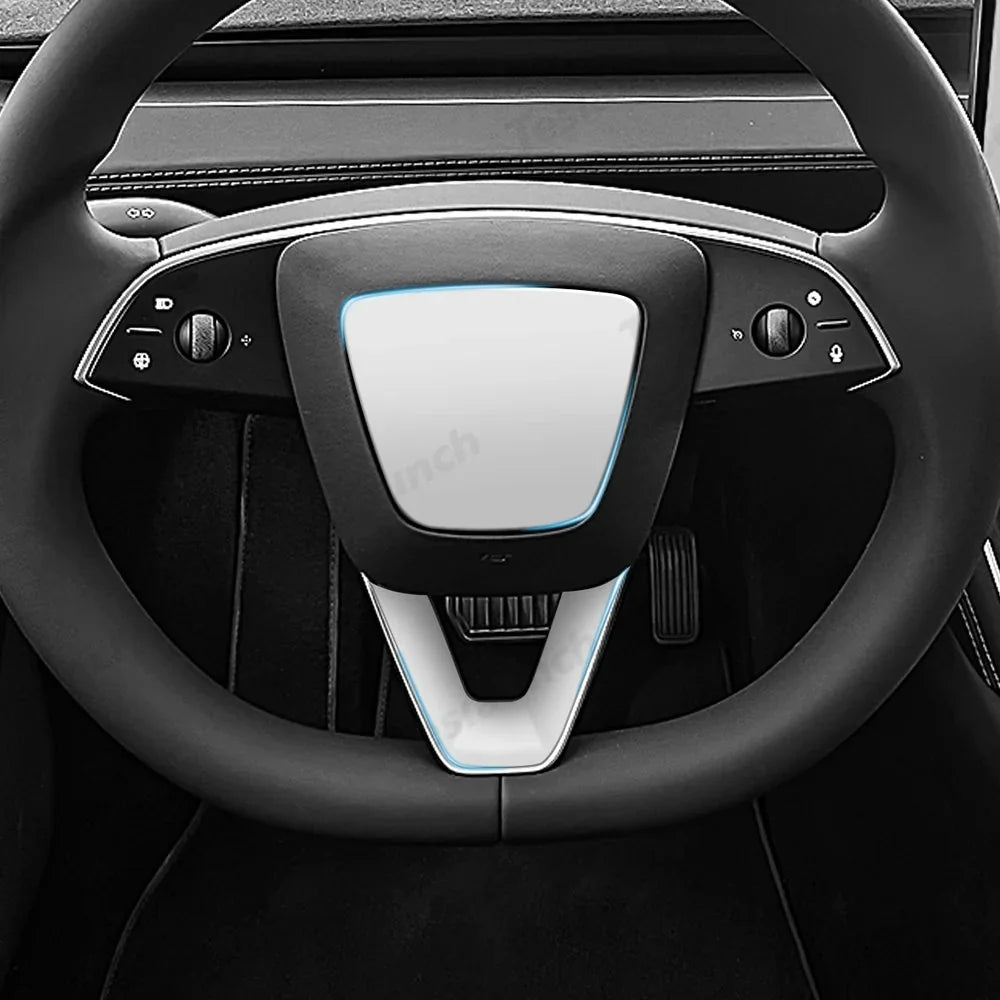 ABS Steering Wheel Center & V-Shape Trim for Tesla Model 3 Highland Standard 2025+