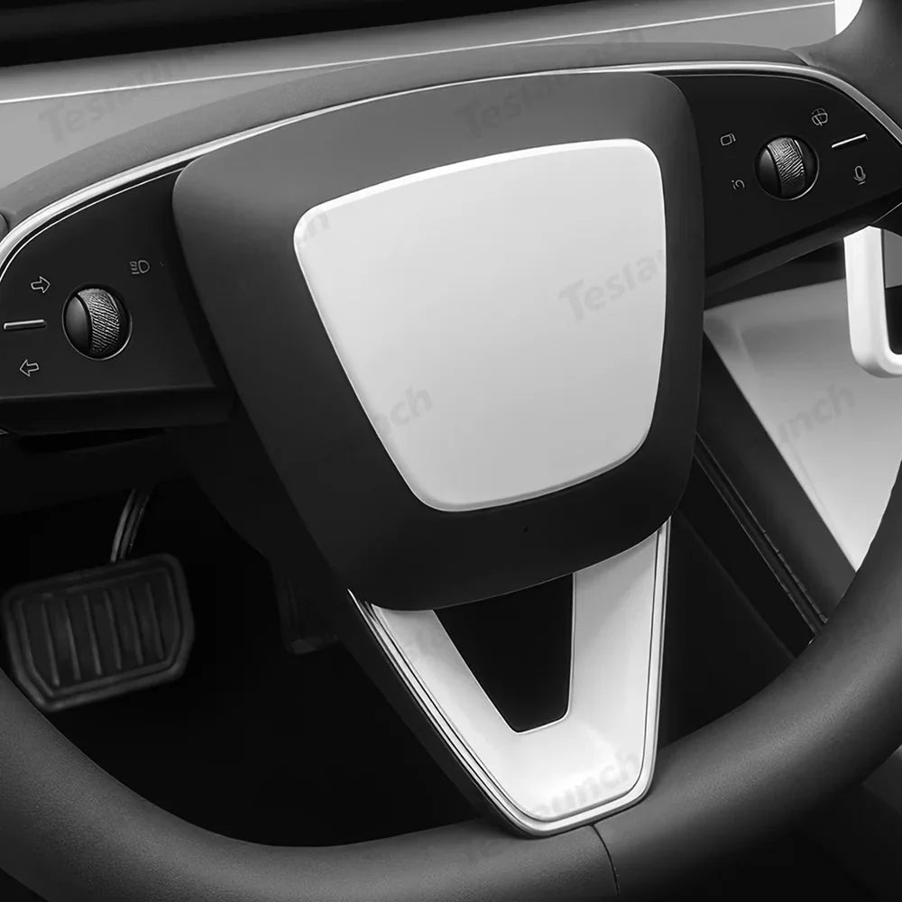 ABS Steering Wheel Center & V-Shape Trim for Tesla Model 3 Highland Standard 2025+