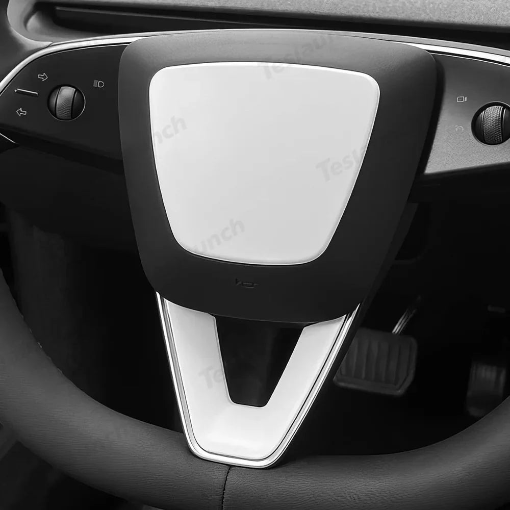 ABS Steering Wheel Center & V-Shape Trim for Tesla Model 3 Highland Standard 2025+
