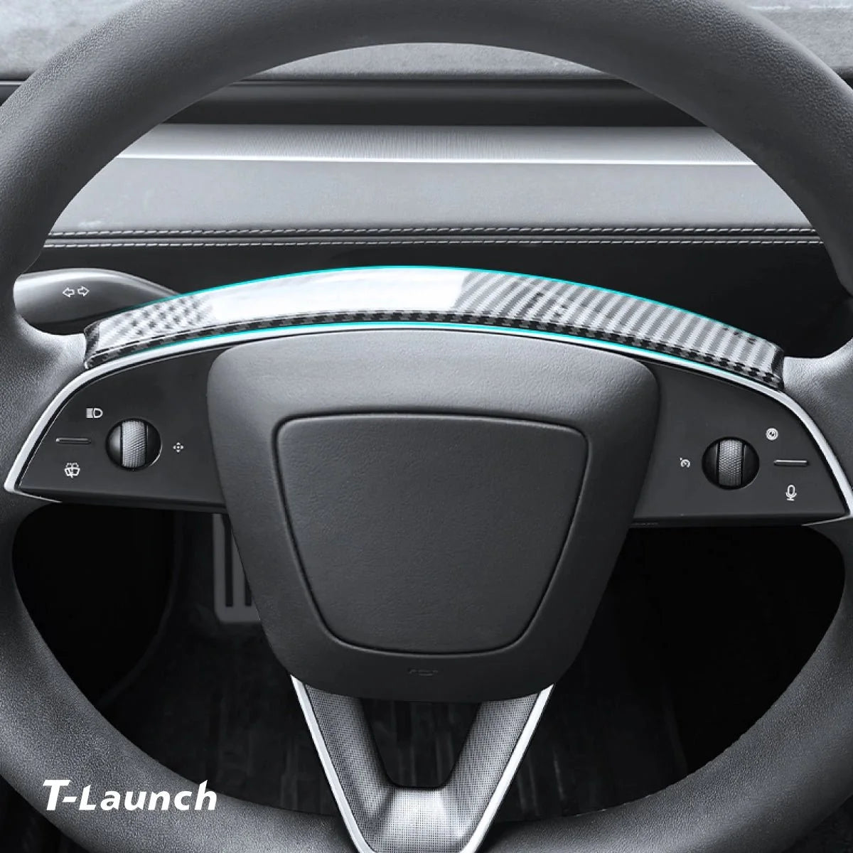 Steering Wheel Panel Decor Cover Trim for Tesla Model 3 Highland 2024+