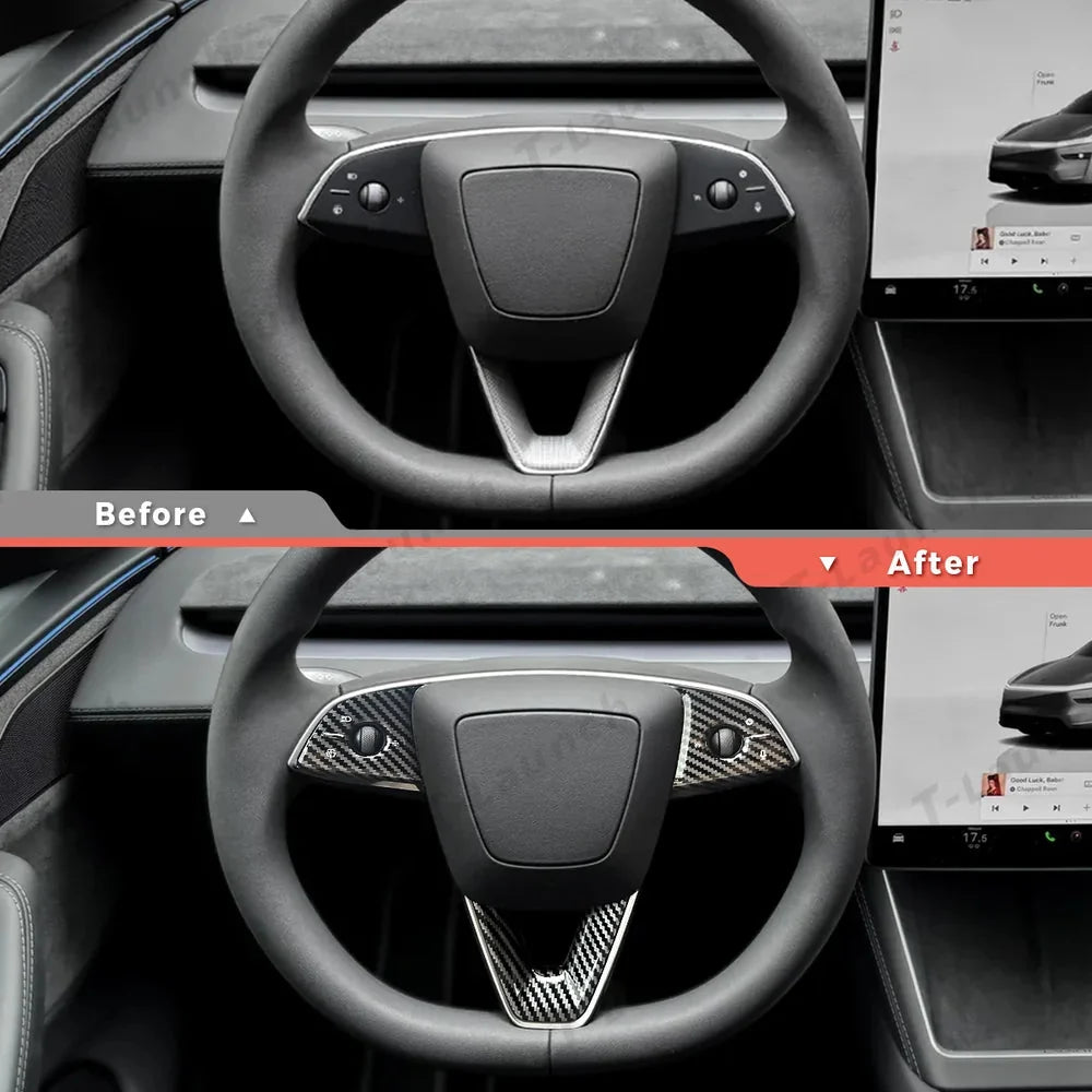 ABS Steering Wheel Trim Cover Kit for Tesla Model Y Juniper 2025+