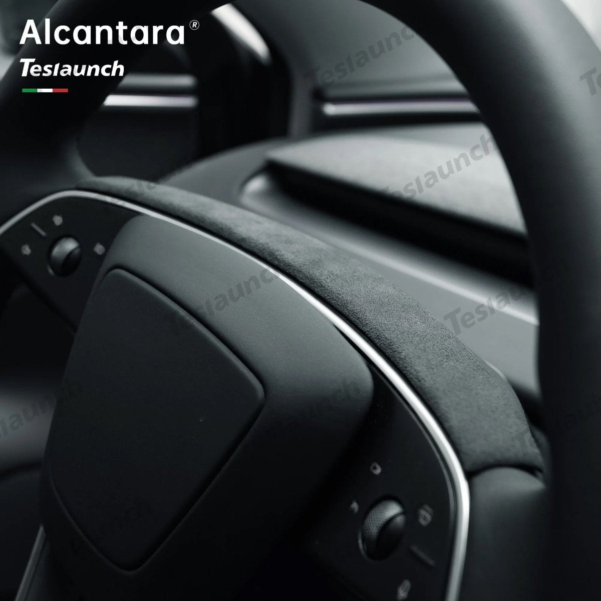 Alcantara Steering Wheel Strip Cover For 2024+ Model 3 Highland