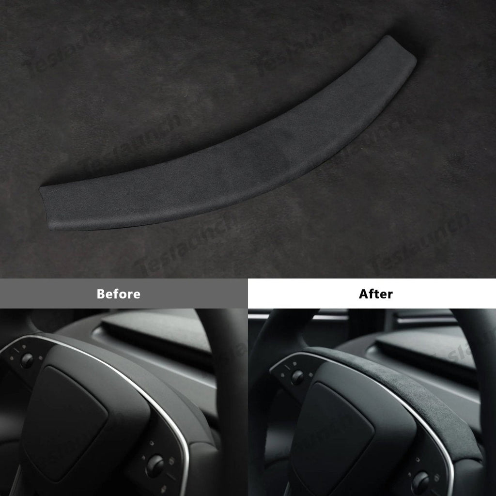Alcantara Steering Wheel Strip Cover for Tesla Model Y Juniper 2025+