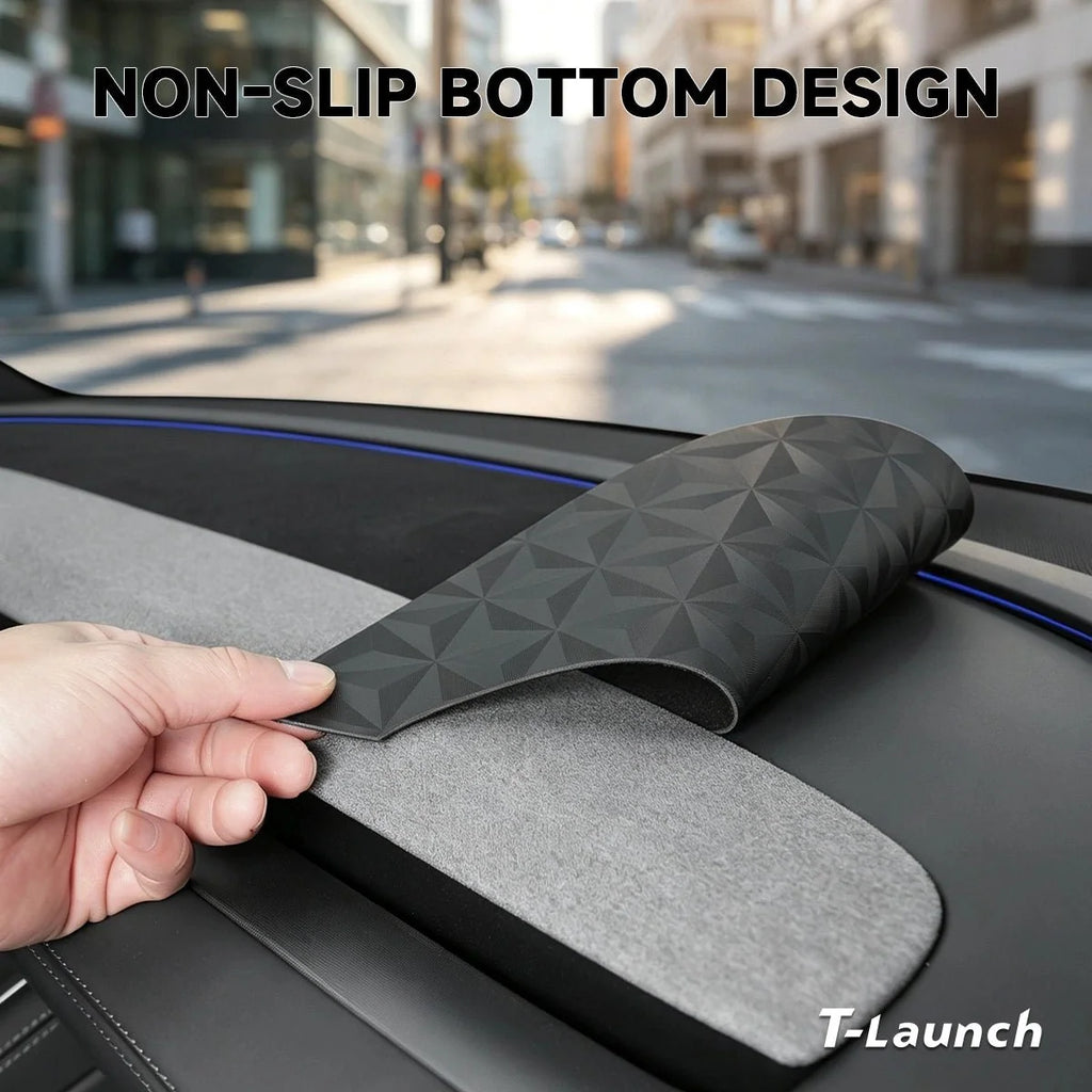 Suede Dashboard Sunshade & Anti-Glare Mat for Tesla Model Y L 2026+