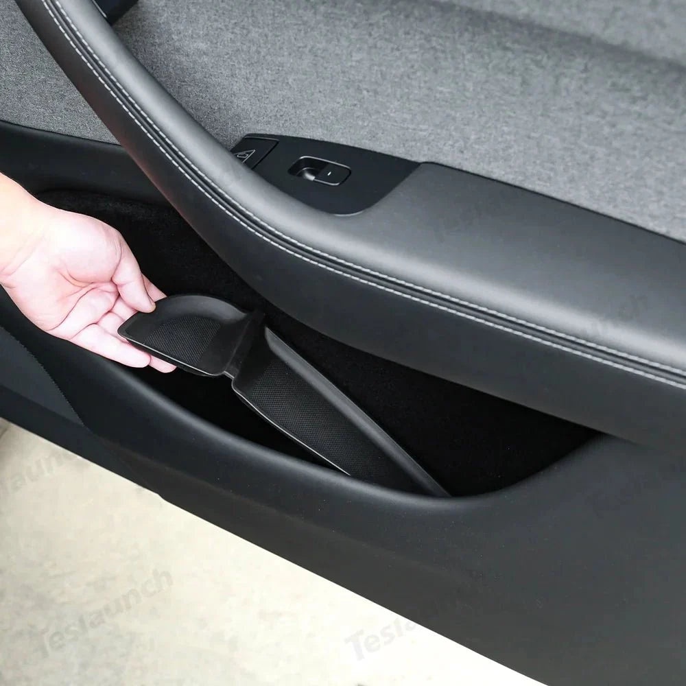TPE Door Storage & Cup Holder Mats for Tesla Model Y Juniper 2025+