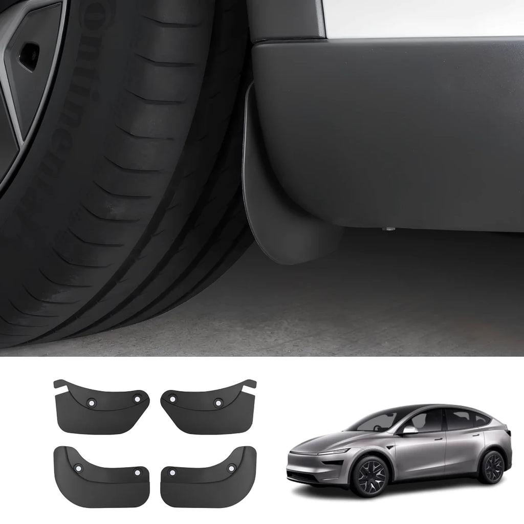 TPE Mud Flaps No-Drill Hidden Fender Guards for Tesla Model Y L 2026+