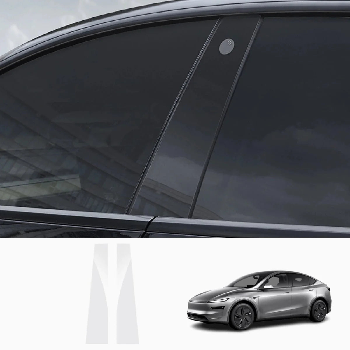 TPU B-Pillar Anti‑Scratch Protective Film for Tesla Model 3/Y 2017+